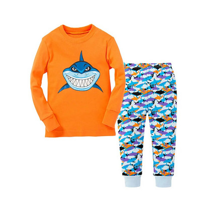 Seturi de pijamale cu căpșuni pentru fete, 100% bumbac, pijamale cu mâneci întregi pentru copii, pijamale pentru animale, pijamale pentru copii, pijamale cu desene animate pentru băieți
