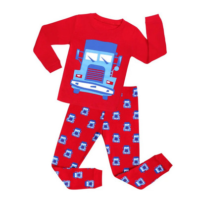 Seturi de pijamale cu căpșuni pentru fete, 100% bumbac, pijamale cu mâneci întregi pentru copii, pijamale pentru animale, pijamale pentru copii, pijamale cu desene animate pentru băieți