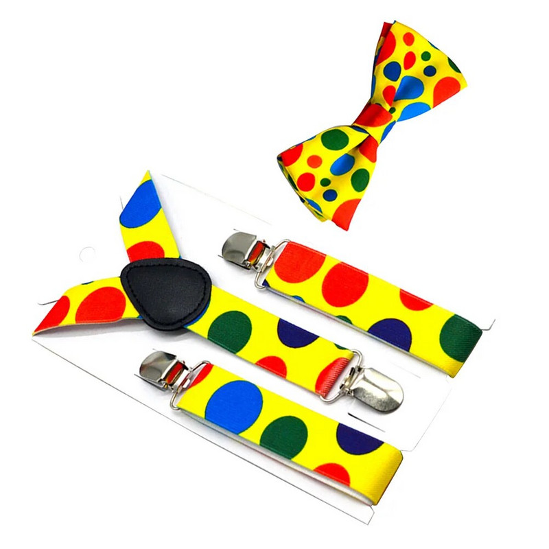 Klouni kostüümide rekvisiidid täpiline kikilipsu vöö Halloweeni kostüümid lastele väikelaste ripatsid