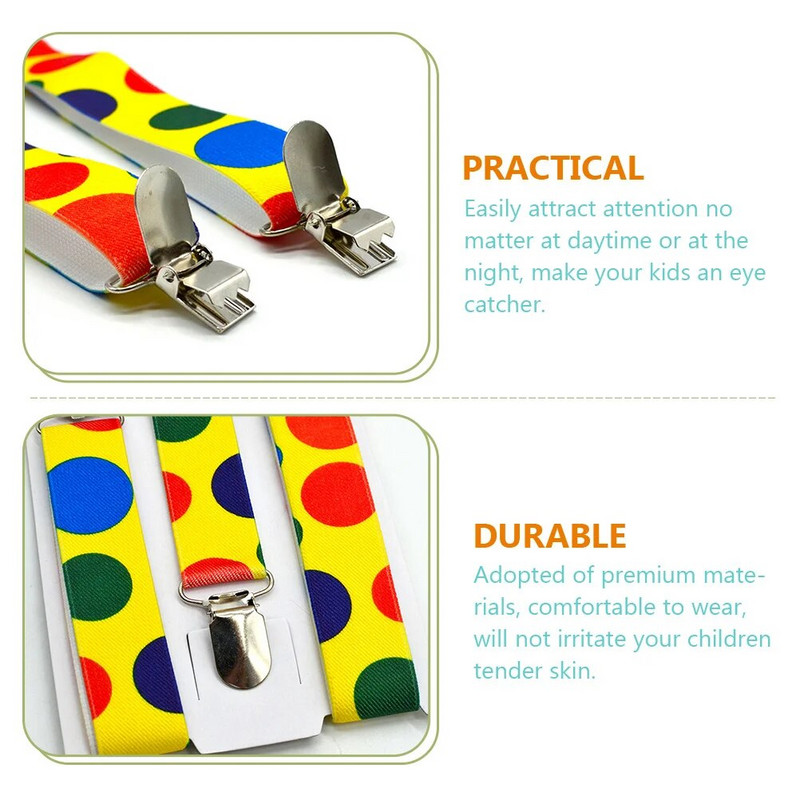 Klouni kostüümide rekvisiidid täpiline kikilipsu vöö Halloweeni kostüümid lastele väikelaste ripatsid