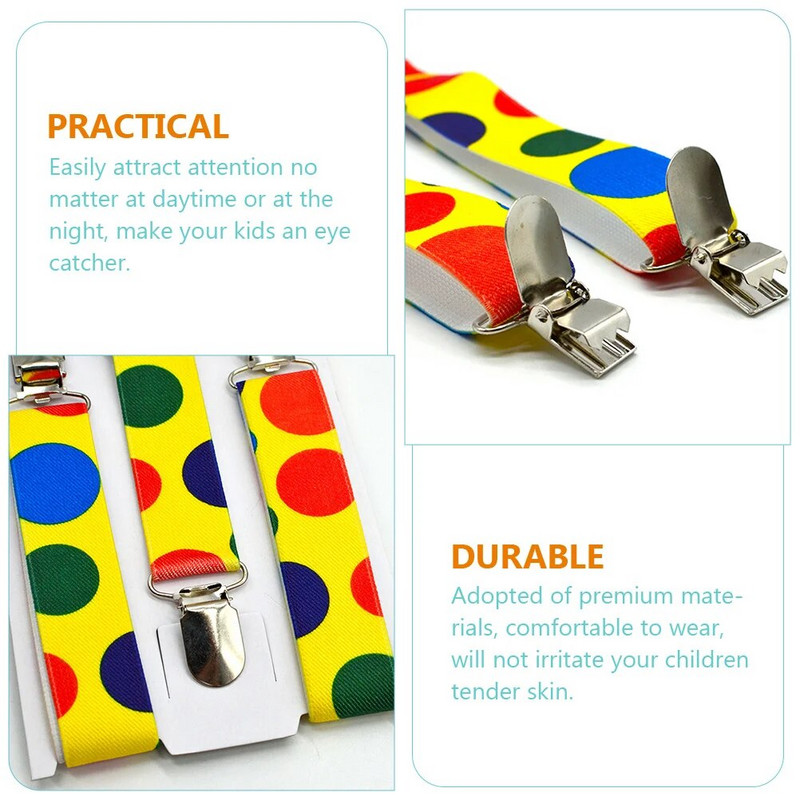 Klouni kostüümide rekvisiidid täpiline kikilipsu vöö Halloweeni kostüümid lastele väikelaste ripatsid