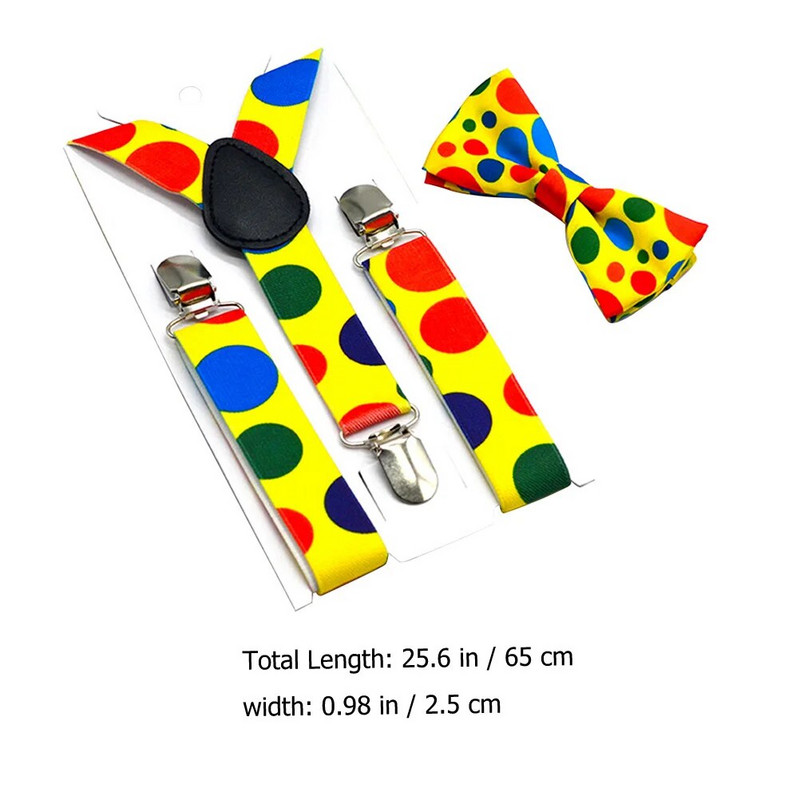 Klouni kostüümide rekvisiidid täpiline kikilipsu vöö Halloweeni kostüümid lastele väikelaste ripatsid