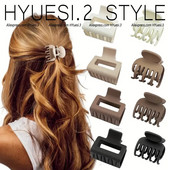 Απλά μίνι γεωμετρικά νύχια μαλλιών ματ μονόχρωμα αντιολισθητικά κλιπ διπλής στρώσης σαγόνι καρχαρία για γυναίκες κορίτσια λεπτά/μέσα λεπτά μαλλιά