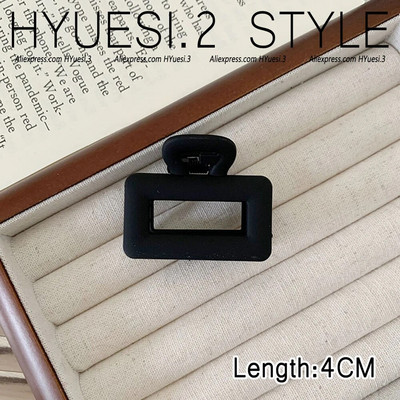 Απλά μίνι γεωμετρικά νύχια μαλλιών ματ μονόχρωμα αντιολισθητικά κλιπ διπλής στρώσης σαγόνι καρχαρία για γυναίκες κορίτσια λεπτά/μέσα λεπτά μαλλιά