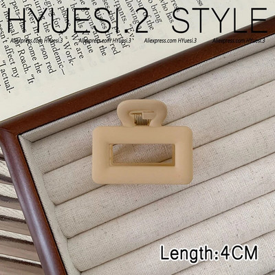 Απλά μίνι γεωμετρικά νύχια μαλλιών ματ μονόχρωμα αντιολισθητικά κλιπ διπλής στρώσης σαγόνι καρχαρία για γυναίκες κορίτσια λεπτά/μέσα λεπτά μαλλιά