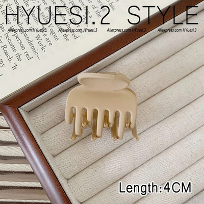 Απλά μίνι γεωμετρικά νύχια μαλλιών ματ μονόχρωμα αντιολισθητικά κλιπ διπλής στρώσης σαγόνι καρχαρία για γυναίκες κορίτσια λεπτά/μέσα λεπτά μαλλιά