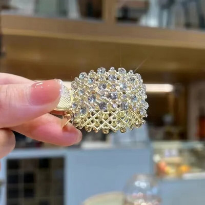 Gheare de păr metalice neregulate de modă Femei Fete Vară Suport puternic antiderapant Agrafă de păr cu cataramă în coadă de cal înaltă pentru păr lung și gros