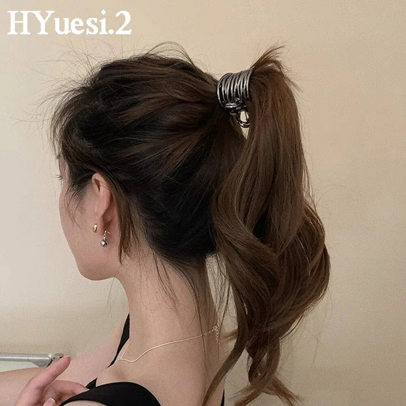 Gheare de păr metalice neregulate de modă Femei Fete Vară Suport puternic antiderapant Agrafă de păr cu cataramă în coadă de cal înaltă pentru păr lung și gros