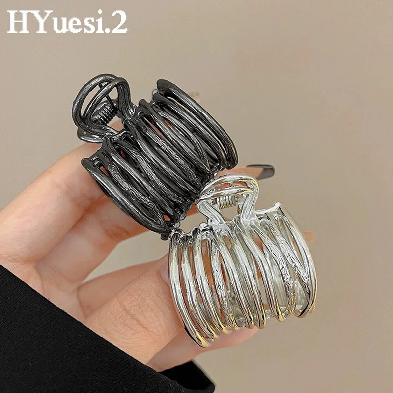 Gheare de păr metalice neregulate de modă Femei Fete Vară Suport puternic antiderapant Agrafă de păr cu cataramă în coadă de cal înaltă pentru păr lung și gros