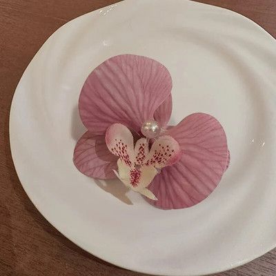 Prantsuse vana lilla liblikas lilled pärlitega juuksetukk, klambrid naistele tüdrukutele kaunistus juukseküüs juuksenõelad pross juuste aksessuaarid