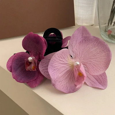 Prantsuse vana lilla liblikas lilled pärlitega juuksetukk, klambrid naistele tüdrukutele kaunistus juukseküüs juuksenõelad pross juuste aksessuaarid