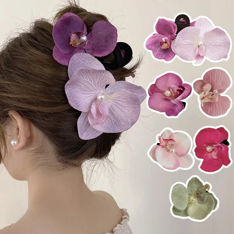 Prantsuse vana lilla liblikas lilled pärlitega juuksetukk, klambrid naistele tüdrukutele kaunistus juukseküüs juuksenõelad pross juuste aksessuaarid