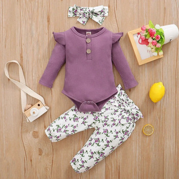 3Pcs Комплект дрехи за момичета Новородено Детско облекло Детски дрехи за момичета Bebe Облекла за момичета Дрехи за новородени