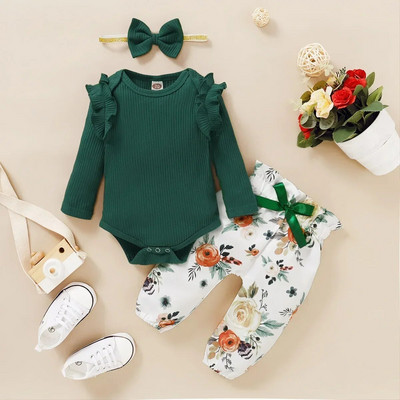 3Pcs Baby Girl Clothes Set Newborn Kids Clothing Childern Toddler Girl Clothes Bebe Girl Outfits Infant New Born Clothes