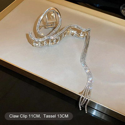 Izvrsni kamenčići Geometrijske rese Kandže za kosu za žene Temperament Crystal Clamp Ukosnice Ukosnice Dodaci za kopče