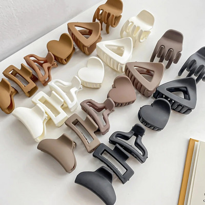 2024 New Fashion Small Love Geometry Solid Colorr Clip pentru ac de păr Barete pentru femei Accesorii pentru fete Clărie Gheare de păr Comert cu ridicata