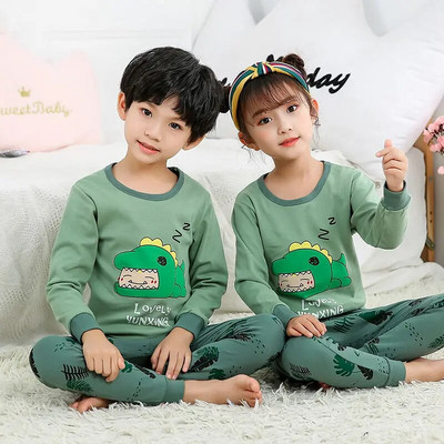Seturi de pijamale bebelusi copii din bumbac costum de pijama baieti pijamale iarna fete pijamale din desene animate tricou + pantaloni 2 buc imbracaminte copii