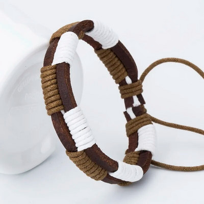 TYO New Fashion Anchor Leather Brățări pentru bărbați Brățari populare DIY Handmade Weave Charm Bratari Pulseras!