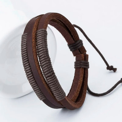 TYO New Fashion Anchor Leather Brățări pentru bărbați Brățari populare DIY Handmade Weave Charm Bratari Pulseras!