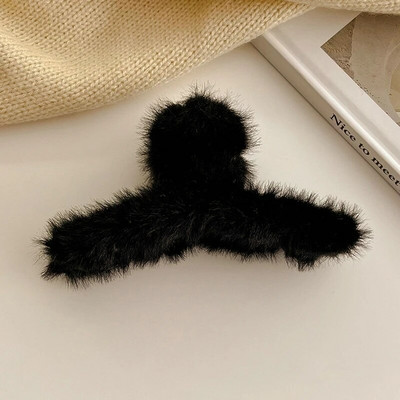 Nouă iarnă de pluș crab clemă de păr gheare doamnă agrafă de păr elegantă agrafă de blană cataramă de păr accesorii de păr pentru fete tuns