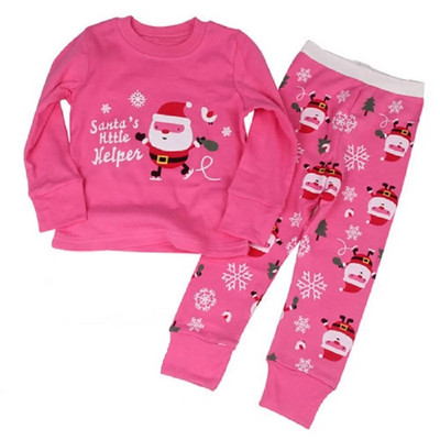 Haine Buburuza Fata Costume Broderie Bumbac Fete Pijamale Imprimate Copii Lenjerie de noapte Pijamale Desene Animate Tricou + Pantalon Set 2BUC