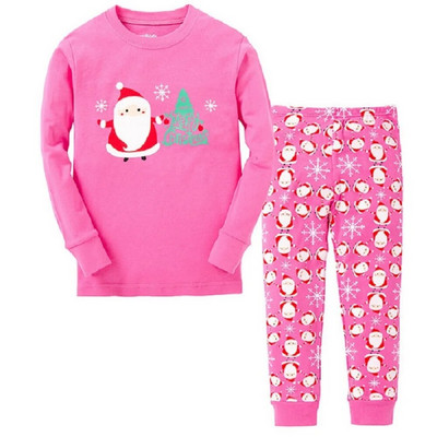Haine Buburuza Fata Costume Broderie Bumbac Fete Pijamale Imprimate Copii Lenjerie de noapte Pijamale Desene Animate Tricou + Pantalon Set 2BUC