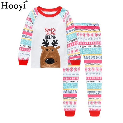 Haine Buburuza Fata Costume Broderie Bumbac Fete Pijamale Imprimate Copii Lenjerie de noapte Pijamale Desene Animate Tricou + Pantalon Set 2BUC