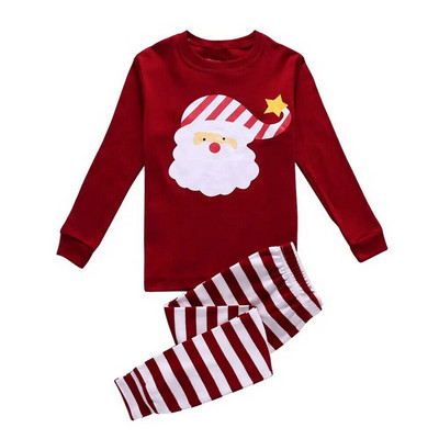 Haine Buburuza Fata Costume Broderie Bumbac Fete Pijamale Imprimate Copii Lenjerie de noapte Pijamale Desene Animate Tricou + Pantalon Set 2BUC