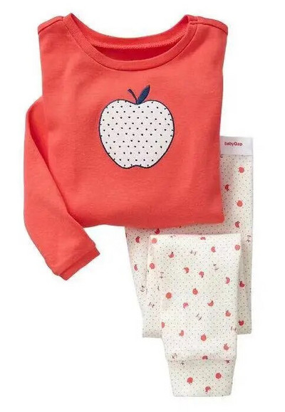 Haine Buburuza Fata Costume Broderie Bumbac Fete Pijamale Imprimate Copii Lenjerie de noapte Pijamale Desene Animate Tricou + Pantalon Set 2BUC