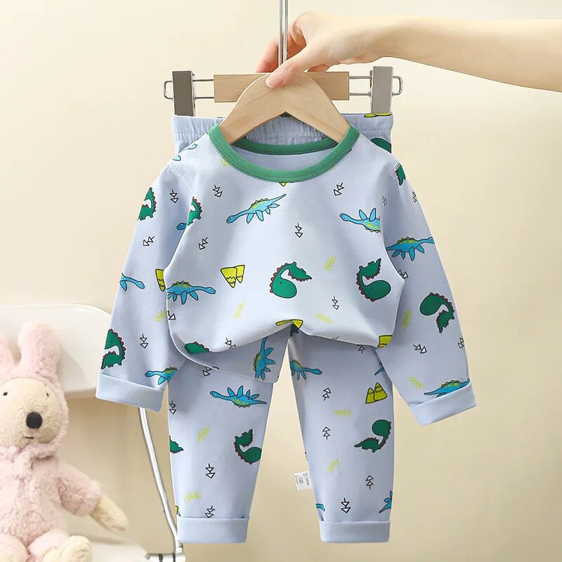 Vaikų kalėdinė pižama Žieminių drabužių rinkinys berniukams Mergaičių viršutiniai kakleliai + ilgos kelnės kūdikių miegui skirtos animacinių filmų meškiukų pižamos