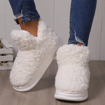 2023 Χειμερινές βαμβακερές παντόφλες Γυναικείες Ανδρικά ζεστά παπούτσια Εσωτερικού χώρου Μαλακή ψεύτικη γούνα Χοντρή σόλα Lovers Home Street Boots Αφράτα παπούτσια για κορίτσια