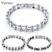 Kiváló minőségű rozsdamentes acél motoros karkötő férfi motorlánc Punk rock férfi karkötő motoros kerékpár karkötő férfiaknak