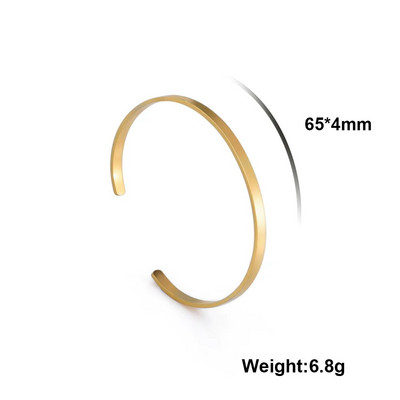 VASSAGO 2023 Brățară nouă, simplă, netedă, foarte fină, cu deschidere reglabilă din oțel inoxidabil, potrivită pentru cadouri de bijuterii pentru femei