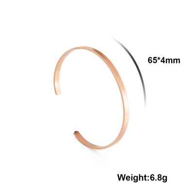 VASSAGO 2023 Brățară nouă, simplă, netedă, foarte fină, cu deschidere reglabilă din oțel inoxidabil, potrivită pentru cadouri de bijuterii pentru femei