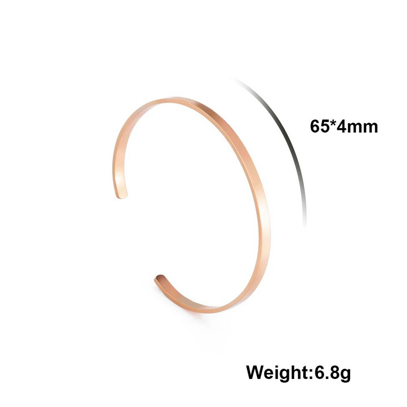 VASSAGO 2023 Brățară nouă, simplă, netedă, foarte fină, cu deschidere reglabilă din oțel inoxidabil, potrivită pentru cadouri de bijuterii pentru femei