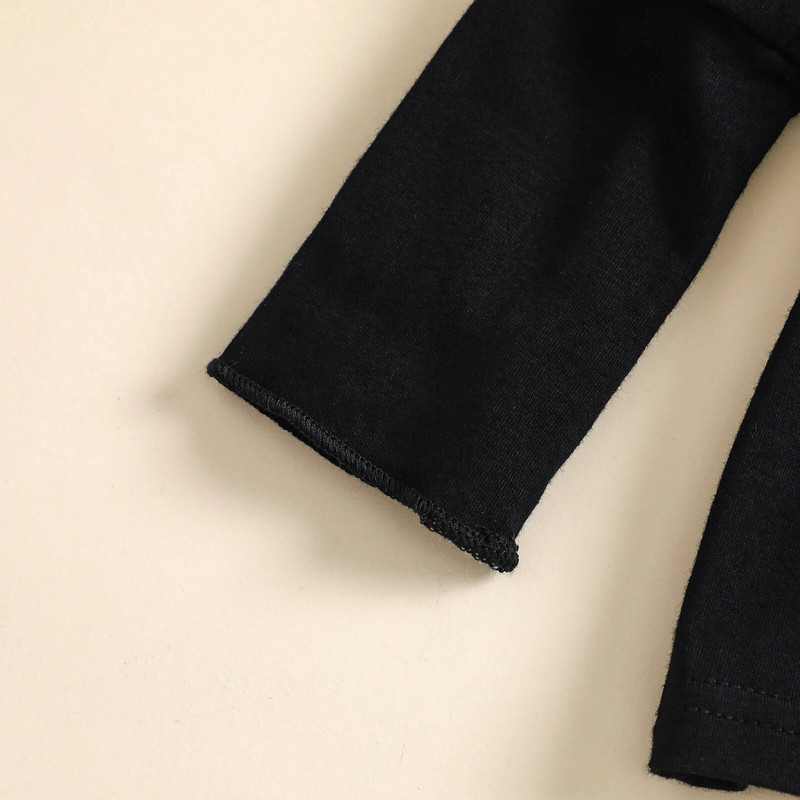 Mažų vaikų mergaičių 2 vnt madingi komplektai, pusiau languotų suknelių komplektas ilgomis rankovėmis megztas megztinis + šoninės kišenės netaisyklingas sijonas