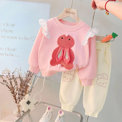 2 buc/set haine pentru fetiță, băieți, desene animate cu glugă, urs, haină cu glugă + tricou + pantaloni, costum sport pentru copii, haine pentru copii, trening
