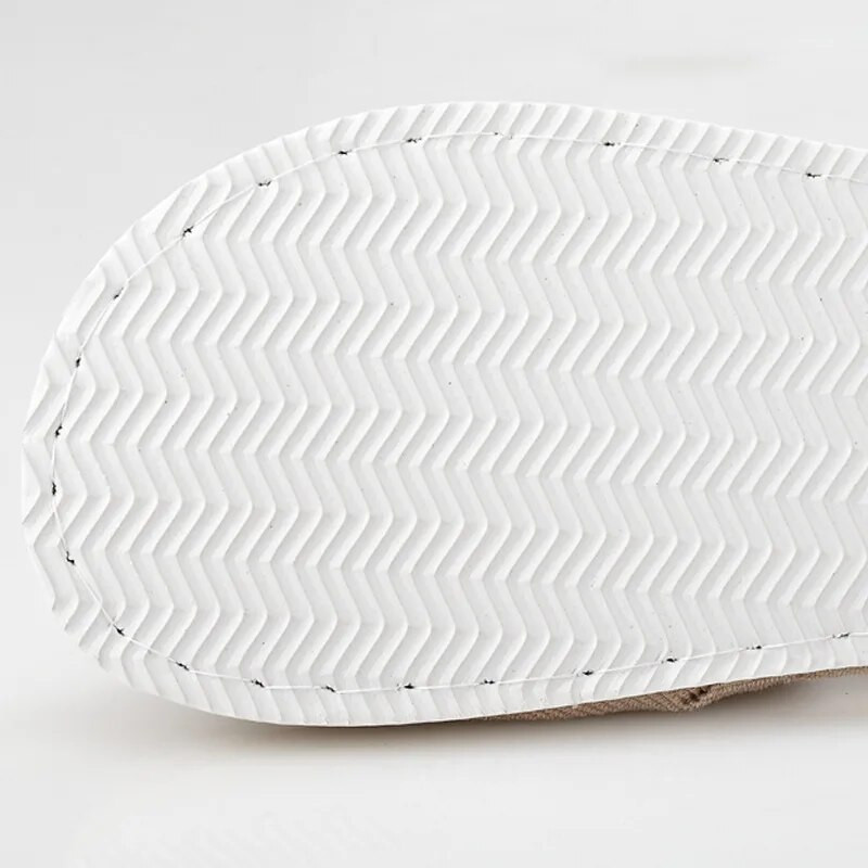 LEEMEIMEI Natural Flax Παντόφλες Σπιτιού Παπούτσια εσωτερικού δαπέδου Αθόρυβα ιδρώτα παντόφλες για το καλοκαίρι Γυναικεία σανδάλια Παντόφλες 37-43