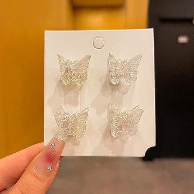 Mielos plaukų letenėlės, mielos, šaunios, mažos drugelio gėlės griebtuvas, pintos segtukai mergaitei, mielos permatomos, mini plaukų krabų spaustukai.