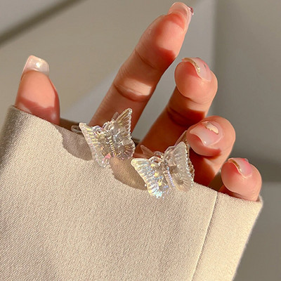 Mielos plaukų letenėlės, mielos, šaunios, mažos drugelio gėlės griebtuvas, pintos segtukai mergaitei, mielos permatomos, mini plaukų krabų spaustukai.