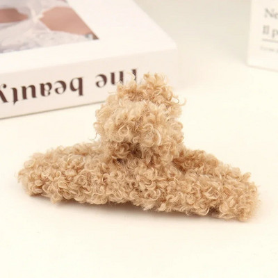 Naiste plüüsist juukseküüned Talvised kunstkarusnahast juukseklambrid Elegantsed akrüüljuuksenõelad Tüdrukutele juukseaksessuaarid Karvased peakatted Klambrid küünis