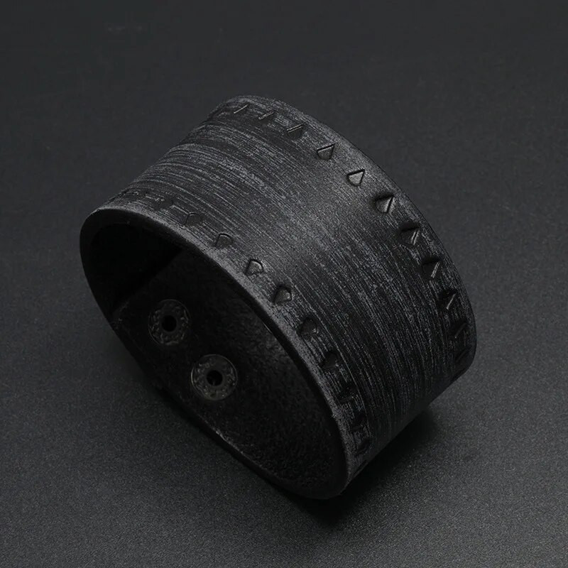 ZORCVENSi uus ehtsast nahast pungikäevõru meestele Laiad vintage ümbriskäevõrud Naiste trendikad meeste ehted