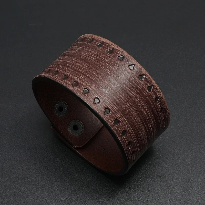 ZORCVENSi uus ehtsast nahast pungikäevõru meestele Laiad vintage ümbriskäevõrud Naiste trendikad meeste ehted