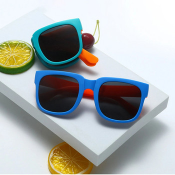 Πολύχρωμα πτυσσόμενα γυαλιά ηλίου Παιδικά γυαλιά ηλίου εξωτερικού χώρου Παιδικά γυαλιά ηλίου για κορίτσια Μάρκα σχέδιο τετράγωνα γυαλιά Παιδικά γυαλιά προστασίας Uv400