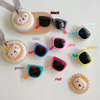 Цветни сгъваеми слънчеви очила на открито Детски слънчеви очила Момчета Момичета Марка Дизайн Квадратни очила Детски очила Защита Uv400