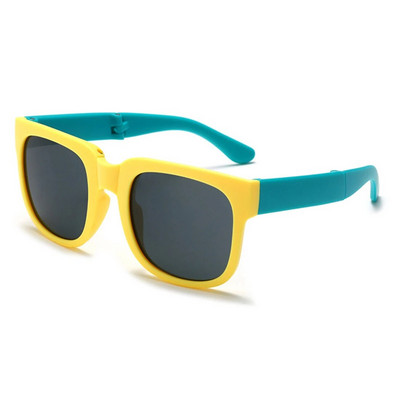 Ochelari de soare plianți colorați în aer liber Ochelari de soare pentru copii, băieți, fete, design de marcă, ochelari pătrați, protecție pentru ochelari pentru copii Uv400