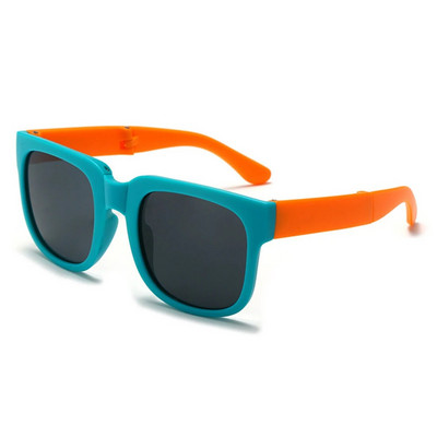 Ochelari de soare plianți colorați în aer liber Ochelari de soare pentru copii, băieți, fete, design de marcă, ochelari pătrați, protecție pentru ochelari pentru copii Uv400
