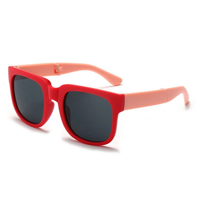 Ochelari de soare plianți colorați în aer liber Ochelari de soare pentru copii, băieți, fete, design de marcă, ochelari pătrați, protecție pentru ochelari pentru copii Uv400