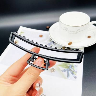 Απλό μαύρο Claw Crab Elegant Girls, γυναικεία κόμμωση με μεταλλικό κλιπ που αρπάζει, αλογοουρά Κλιπ για τα μαλλιά Κοσμήματα στολίδι αξεσουάρ