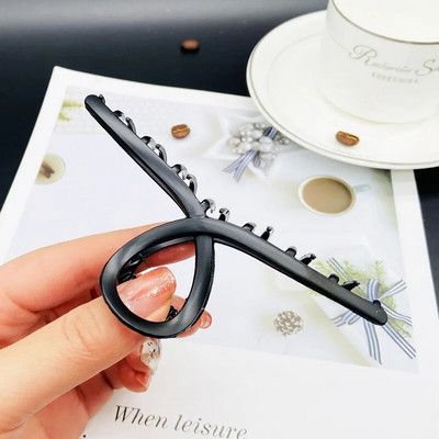 Απλό μαύρο Claw Crab Elegant Girls, γυναικεία κόμμωση με μεταλλικό κλιπ που αρπάζει, αλογοουρά Κλιπ για τα μαλλιά Κοσμήματα στολίδι αξεσουάρ